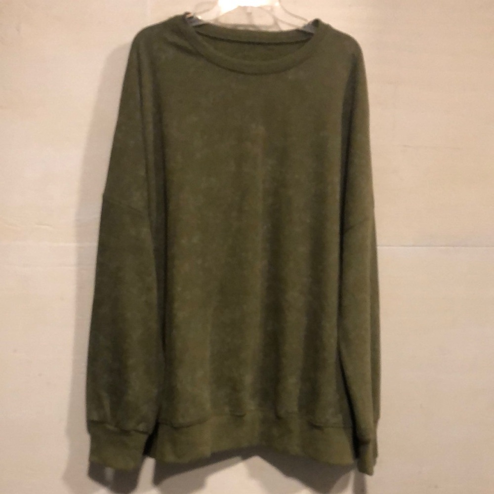 ADIAOA Oversized Sweatshirt Women’s 2XL olive green Sweater pullover oversized